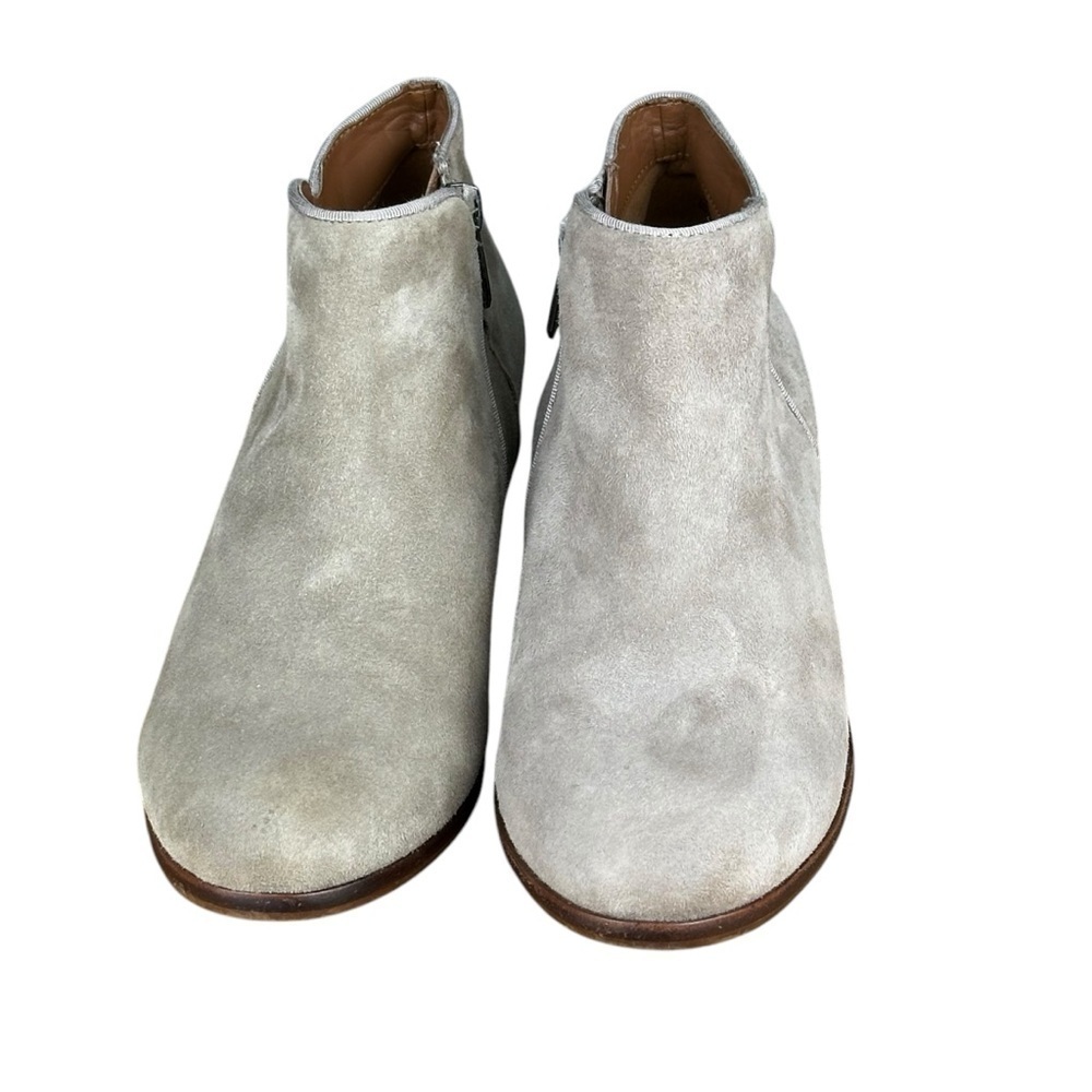 Women's Sam Edelman Petty Zip Up Ankle Boots Booties Shoes Size 7.5 Taupe Suede - Picture 4 of 10